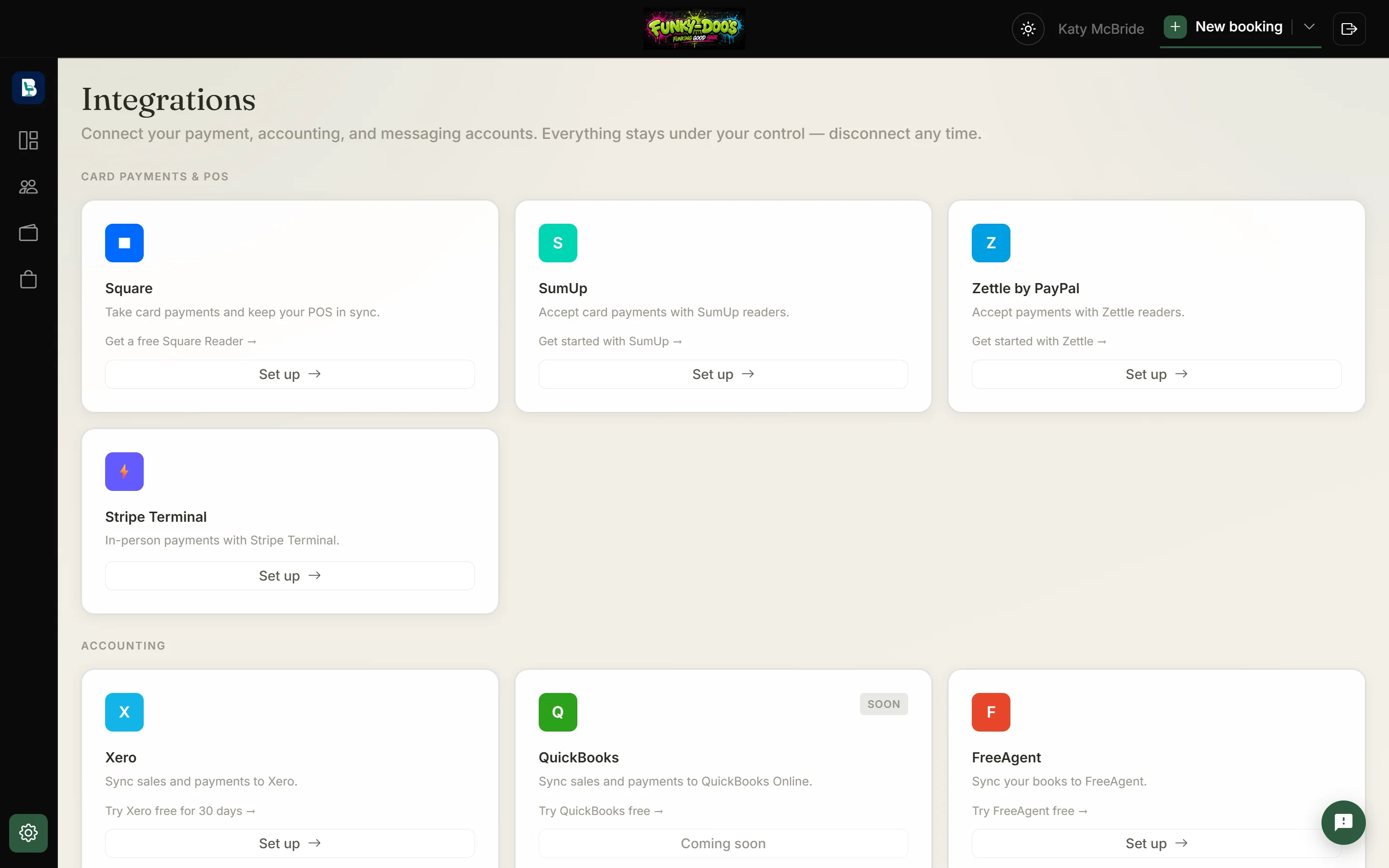 Bookchair integrations hub